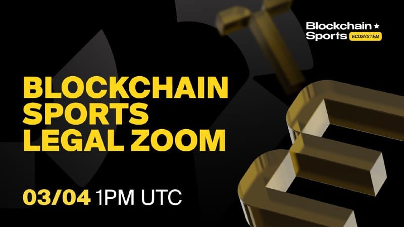 Exciting announcement for the Blockchain Sports community! 📣 TOMORROW will host a SPECIAL ZOOM session with the Blockchain Sports team!,